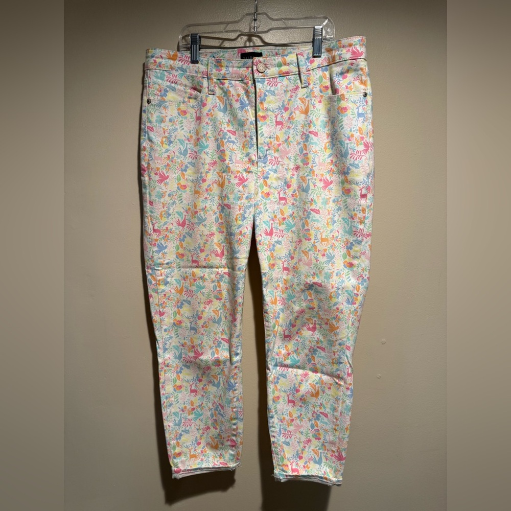 Talbots Jegging Crop in Garden Print - Size 12